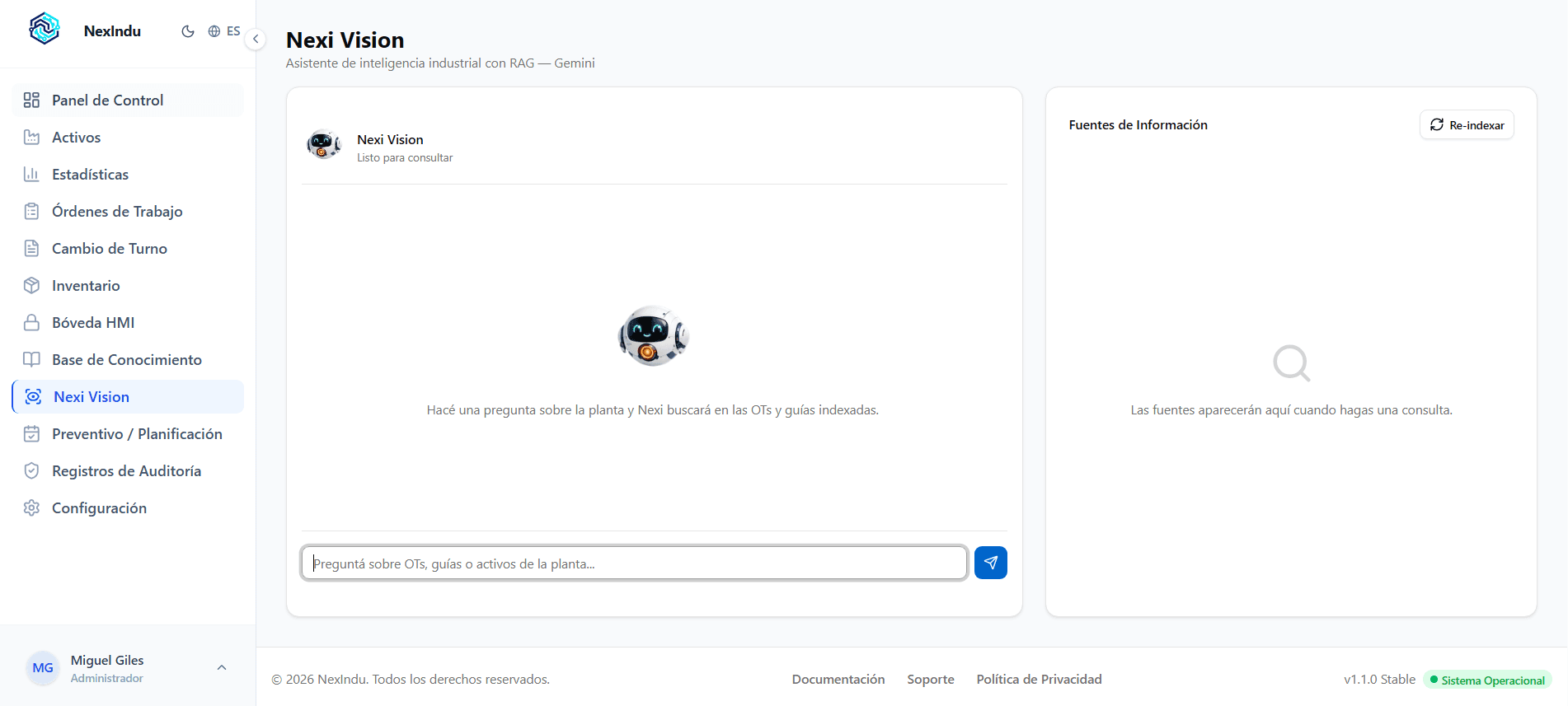Conversation with Nexi showing cited sources
